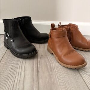 Old Navy Black and Brown Ankle Boots Set